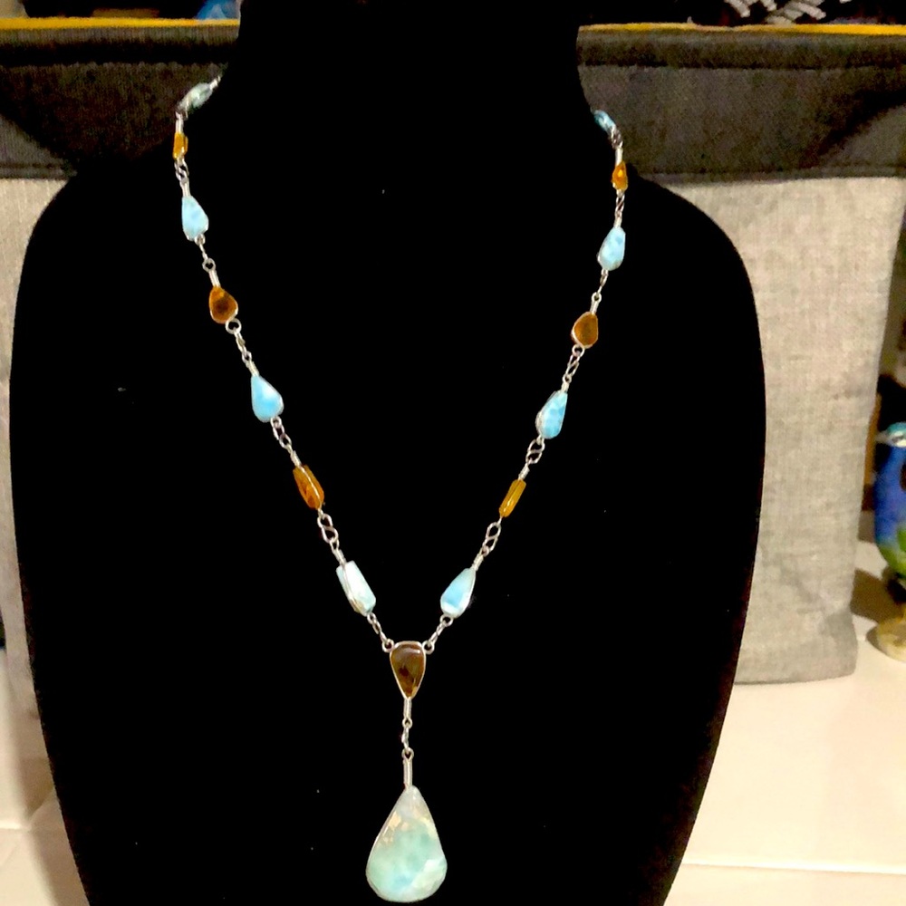 Larimar stone necklace.